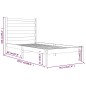 vidaXL Estructura de cama madera maciza de pino blanco 90x200 cm vidaXL Estructura de cama madera maciza de pino blanco 90x200 cm