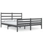 vidaXL Estructura de cama de madera maciza de pino gris 140x190 cm vidaXL Estructura de cama de madera maciza de pino gris 140x190 cm