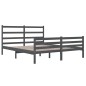 vidaXL Estructura de cama de madera maciza de pino gris 140x190 cm vidaXL Estructura de cama de madera maciza de pino gris 140x190 cm