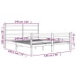 vidaXL Estructura de cama de madera maciza de pino gris 140x190 cm vidaXL Estructura de cama de madera maciza de pino gris 140x190 cm