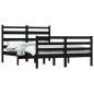 vidaXL Estructura de cama madera maciza de pino negro 120x200 cm vidaXL Estructura de cama madera maciza de pino negro 120x200 cm