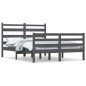 vidaXL Estructura de cama de madera maciza de pino gris 160x200 cm vidaXL Estructura de cama de madera maciza de pino gris 160x200 cm