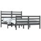 vidaXL Estructura de cama de madera maciza de pino gris 160x200 cm vidaXL Estructura de cama de madera maciza de pino gris 160x200 cm
