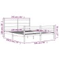 vidaXL Estructura de cama madera maciza de pino 135x190 cm vidaXL Estructura de cama madera maciza de pino 135x190 cm