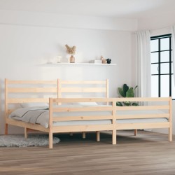 vidaXL Estructura de cama de madera maciza de pino 200x200 cm