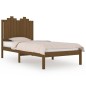 vidaXL Estructura de cama madera maciza pino marrón miel 100x200 cm vidaXL Estructura de cama madera maciza pino marrón miel 100x200 cm