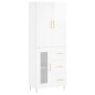 vidaXL Aparador alto madera contrachapada blanco brillo 69,5x34x180 cm vidaXL Aparador alto madera contrachapada blanco brillo 69,5x34x180 cm
