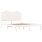 vidaXL Estructura cama madera maciza pino blanco king size 150x200 cm