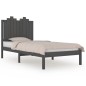 vidaXL Estructura de cama madera maciza de pino gris 90x200 cm vidaXL Estructura de cama madera maciza de pino gris 90x200 cm