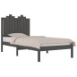 vidaXL Estructura de cama madera maciza de pino gris 90x200 cm vidaXL Estructura de cama madera maciza de pino gris 90x200 cm