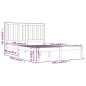 vidaXL Estructura cama madera maciza de pino doble marrón 135x190 cm
