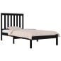 vidaXL Estructura de cama madera maciza de pino negra 100x200 cm vidaXL Estructura de cama madera maciza de pino negra 100x200 cm
