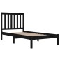 vidaXL Estructura de cama madera maciza de pino negra 100x200 cm vidaXL Estructura de cama madera maciza de pino negra 100x200 cm
