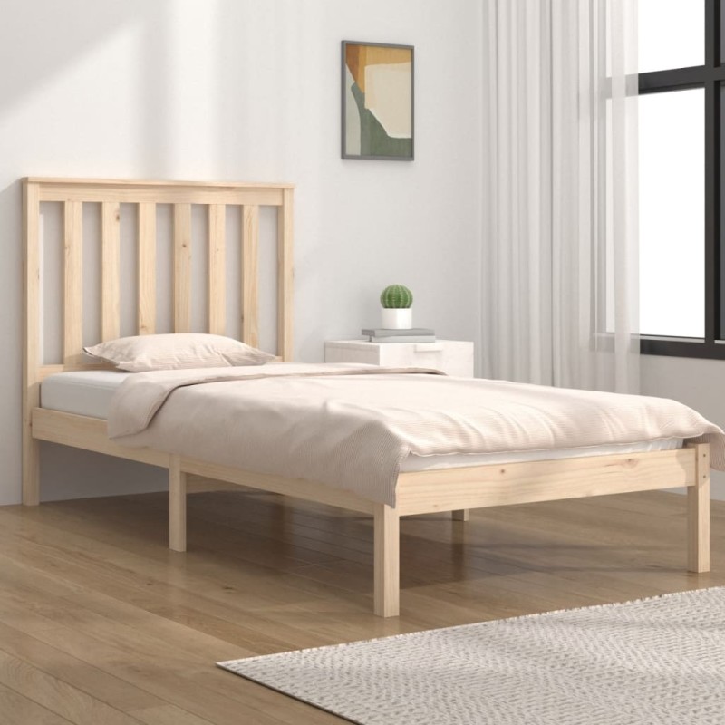 vidaXL Estructura de cama de madera maciza de pino 90x200 cm vidaXL Estructura de cama de madera maciza de pino 90x200 cm