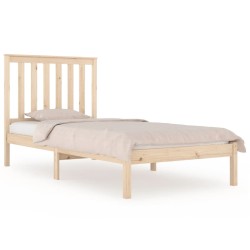 vidaXL Estructura de cama de madera maciza de pino 90x200 cm