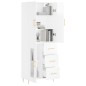 vidaXL Aparador alto madera contrachapada blanco brillo 69,5x34x180 cm vidaXL Aparador alto madera contrachapada blanco brillo 69,5x34x180 cm