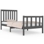 vidaXL Estructura de cama individual madera de pino gris 90x190 cm vidaXL Estructura de cama individual madera de pino gris 90x190 cm