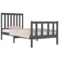vidaXL Estructura de cama individual madera de pino gris 90x190 cm vidaXL Estructura de cama individual madera de pino gris 90x190 cm