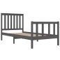 vidaXL Estructura de cama individual madera de pino gris 90x190 cm vidaXL Estructura de cama individual madera de pino gris 90x190 cm
