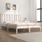 vidaXL Estructura cama madera maciza pino blanco king size 150x200 cm vidaXL Estructura cama madera maciza pino blanco king size 150x200 cm