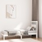 vidaXL Estructura de cama madera maciza de pino blanco 75x190 cm vidaXL Estructura de cama madera maciza de pino blanco 75x190 cm