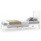 vidaXL Estructura de cama madera maciza de pino blanco 75x190 cm vidaXL Estructura de cama madera maciza de pino blanco 75x190 cm