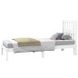 vidaXL Estructura de cama madera maciza de pino blanco 75x190 cm vidaXL Estructura de cama madera maciza de pino blanco 75x190 cm