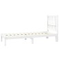 vidaXL Estructura de cama madera maciza de pino blanco 75x190 cm vidaXL Estructura de cama madera maciza de pino blanco 75x190 cm