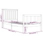 vidaXL Estructura cama individual madera maciza pino negra 90x190 cm