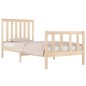 vidaXL Estructura de cama madera maciza de pino 75x190 cm