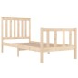 vidaXL Estructura de cama madera maciza de pino 75x190 cm