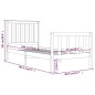 vidaXL Estructura de cama madera maciza de pino 75x190 cm