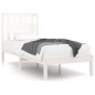vidaXL Estructura de cama madera maciza de pino blanca 100x200 cm vidaXL Estructura de cama madera maciza de pino blanca 100x200 cm