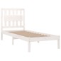 vidaXL Estructura de cama madera maciza de pino blanca 100x200 cm vidaXL Estructura de cama madera maciza de pino blanca 100x200 cm
