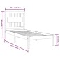 vidaXL Estructura de cama de madera maciza de pino 90x200 cm vidaXL Estructura de cama de madera maciza de pino 90x200 cm