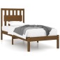 vidaXL Estructura de cama madera maciza pino marrón miel 100x200 cm vidaXL Estructura de cama madera maciza pino marrón miel 100x200 cm