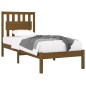 vidaXL Estructura de cama madera maciza pino marrón miel 100x200 cm vidaXL Estructura de cama madera maciza pino marrón miel 100x200 cm