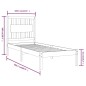 vidaXL Estructura de cama madera maciza pino marrón miel 100x200 cm vidaXL Estructura de cama madera maciza pino marrón miel 100x200 cm