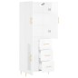 vidaXL Aparador alto madera contrachapada blanco brillo 69,5x34x180 cm vidaXL Aparador alto madera contrachapada blanco brillo 69,5x34x180 cm