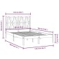 vidaXL Estructura de cama doble pequeña madera pino negra 120x190 cm vidaXL Estructura de cama doble pequeña madera pino negra 120x190 cm