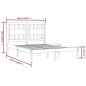 vidaXL Estructura cama madera maciza pino blanco king size 150x200 cm