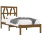 vidaXL Estructura de cama madera maciza pino marrón miel 100x200 cm vidaXL Estructura de cama madera maciza pino marrón miel 100x200 cm