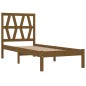 vidaXL Estructura de cama madera maciza pino marrón miel 100x200 cm vidaXL Estructura de cama madera maciza pino marrón miel 100x200 cm