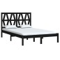 vidaXL Estructura de cama de madera maciza de pino negra 160x200 cm vidaXL Estructura de cama de madera maciza de pino negra 160x200 cm