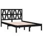 vidaXL Estructura de cama de madera maciza de pino negra 160x200 cm vidaXL Estructura de cama de madera maciza de pino negra 160x200 cm