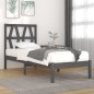 vidaXL Estructura de cama madera maciza de pino gris 90x200 cm vidaXL Estructura de cama madera maciza de pino gris 90x200 cm
