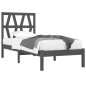 vidaXL Estructura de cama madera maciza de pino gris 90x200 cm vidaXL Estructura de cama madera maciza de pino gris 90x200 cm