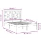 vidaXL Estructura de cama madera maciza de pino 140x200 cm