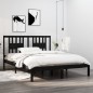 vidaXL Estructura de cama de madera maciza de pino negro 140x200 cm vidaXL Estructura de cama de madera maciza de pino negro 140x200 cm