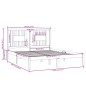 vidaXL Estructura de cama de madera maciza de pino negro 140x200 cm vidaXL Estructura de cama de madera maciza de pino negro 140x200 cm
